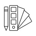 Color chart Isolated Vector icon Which can easily modify or edit Royalty Free Stock Photo