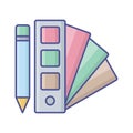 Color chart Vector Icon which can easily modify or edit Royalty Free Stock Photo