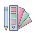 Color chart Vector Icon which can easily modify or edit