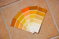 Color charts on tiles Royalty Free Stock Photo