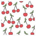 color cherrys background icon Royalty Free Stock Photo
