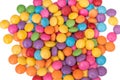 Color chocolate candies - smarties background Royalty Free Stock Photo