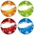 Color christmas labels, vector