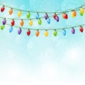 Color Christmas light bulbs Royalty Free Stock Photo