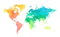 Color circles world map pattern Royalty Free Stock Photo