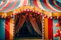 color circus tent generative ai