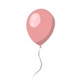 Color clipart of a pink balloon. Royalty Free Stock Photo