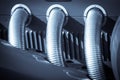 Air vents of a vintage classic car Royalty Free Stock Photo