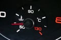 Color close up image of a car`s coolant temperature gauge Royalty Free Stock Photo