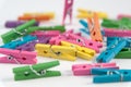 Color clothes pegs Royalty Free Stock Photo