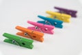 Color clothes pegs Royalty Free Stock Photo