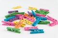 Color clothes pegs Royalty Free Stock Photo