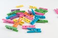 Color clothes pegs Royalty Free Stock Photo