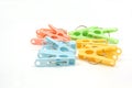 Color clothes-pegs Royalty Free Stock Photo