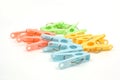 Color clothes - pegs Royalty Free Stock Photo