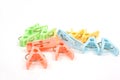 Color clothes-pegs Royalty Free Stock Photo