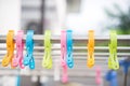 Color clothes pin Royalty Free Stock Photo