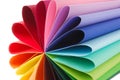 Color colorful paper texture folded