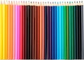 Row of colorful pencils on white Royalty Free Stock Photo