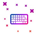 Color Computer keyboard icon isolated on white background. PC component sign. Gradient random dynamic shapes. Vector Royalty Free Stock Photo