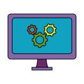 Color computer technology with gears process industry
