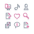 Color contour web icons, 10