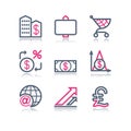 Color contour web icons, 23