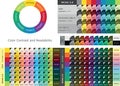 Color contrast and readability between text and background colors Royalty Free Stock Photo