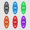 Color control buttons. Vector buttons. Royalty Free Stock Photo