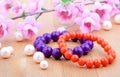 Color coral bangles Royalty Free Stock Photo