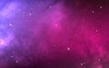 Color cosmos texture. Magic purple wallpaper with stars. Bright universe and shining nebula. Pink starry background Royalty Free Stock Photo