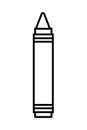 Color crayon school supply icon