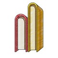 Color crayon stripe of stack pair of books Royalty Free Stock Photo