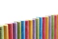 Color crayons arranged in line Royalty Free Stock Photo