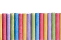 Color crayons arranged in line isolated Royalty Free Stock Photo