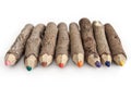 Color crayons from the front