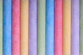 Color crayons in line Royalty Free Stock Photo