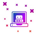Color Creating robot icon isolated on white background. Artificial intelligence, machine learning, cloud computing Royalty Free Stock Photo