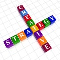 Color creative strategy like crossword Royalty Free Stock Photo