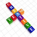 Color creative team like crossword Royalty Free Stock Photo