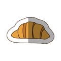 color croissant bread icon