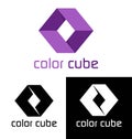 Color cube logo template Royalty Free Stock Photo