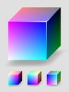 Color cube - magenta and cyan