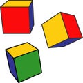 Color cubes Royalty Free Stock Photo
