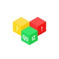 Color cubes like quiz icon