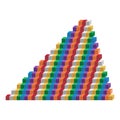 color cubes pyramids. 3d shapes. Mathematics of a geometric figure.