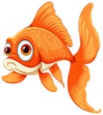 A color cute goldfish