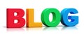 Color 3D Blog word text