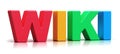 Color 3D Wiki word text Royalty Free Stock Photo