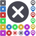 Color delete icon set